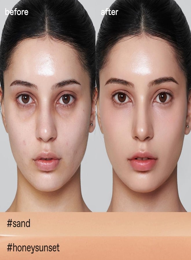 glow not dry concealer #sand #honeysunset | covers under-eye circles & blemishes | full-coverage | dual-color&use | melt-in texture | 0.4 oz | beige - Image 2